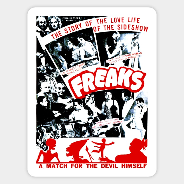 Freaks by Tod Browning Sticker by Scum & Villainy